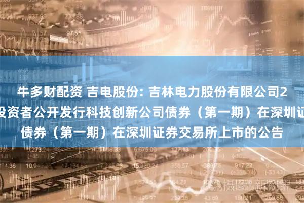 牛多财配资 吉电股份: 吉林电力股份有限公司2025年面向专业机构投资者公开发行科技创新公司债券(第一期)在深圳证券交易所上市的公告
